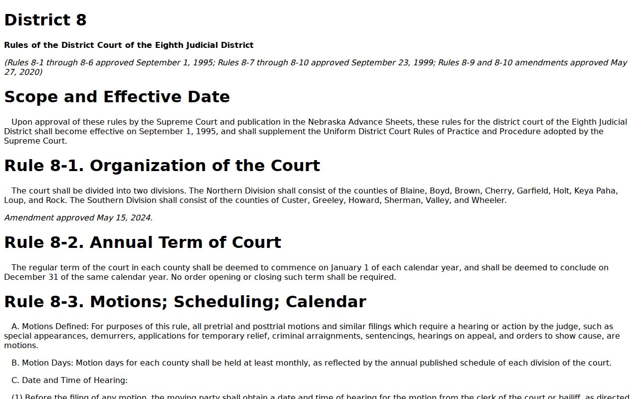 Eighth Judicial District source for Arcadia criminal court records