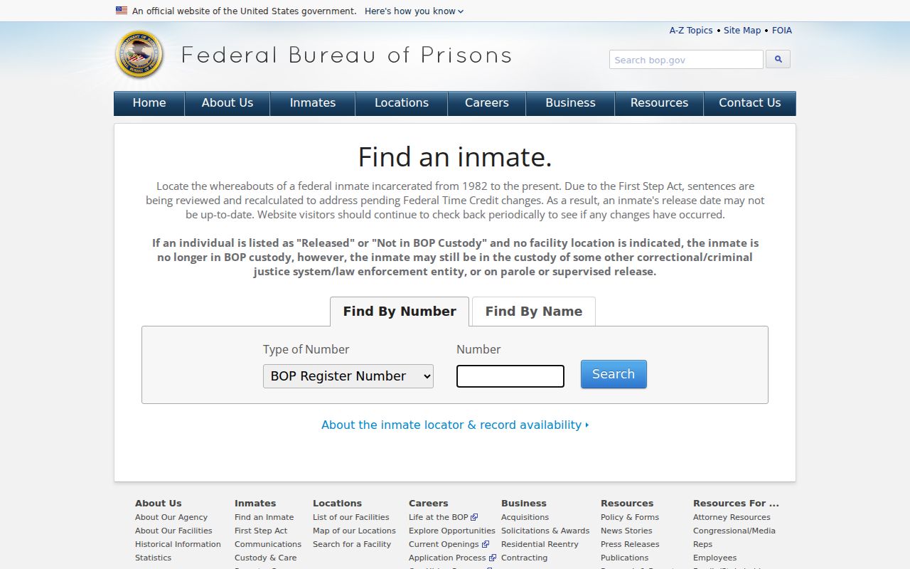 Federal inmate lookup for criminal cases connected to Valley County